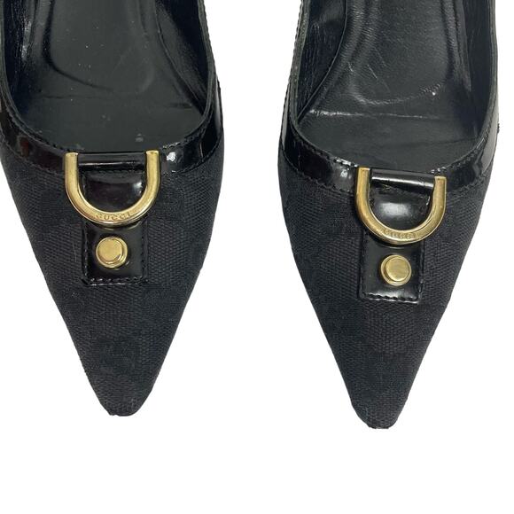 EUC - Gucci Signature Diamond Heels - Picture 5 of 10